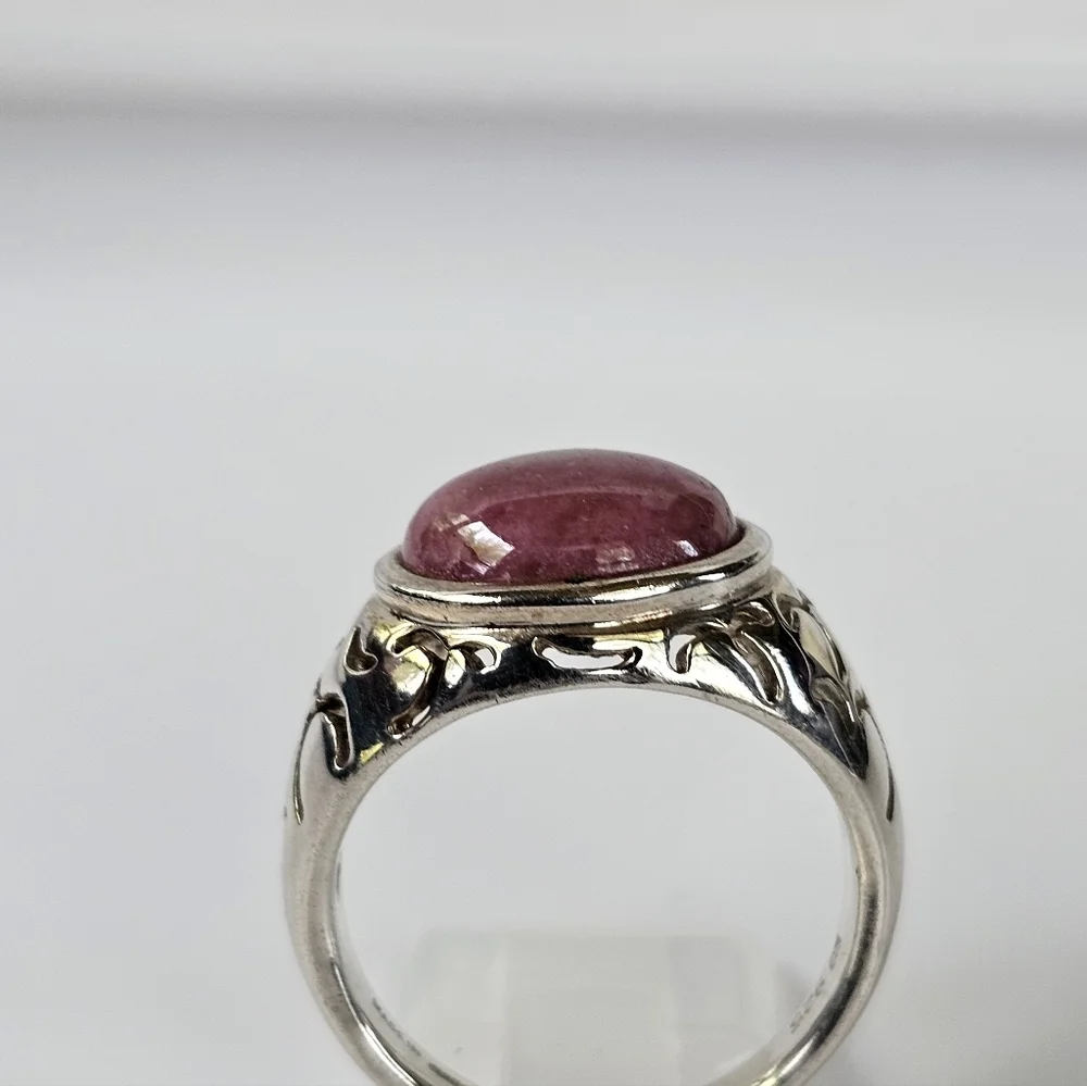 Vintage Natural Rhodochrosite Ring Sterling Silver Size 8! - Picture 7 of 11